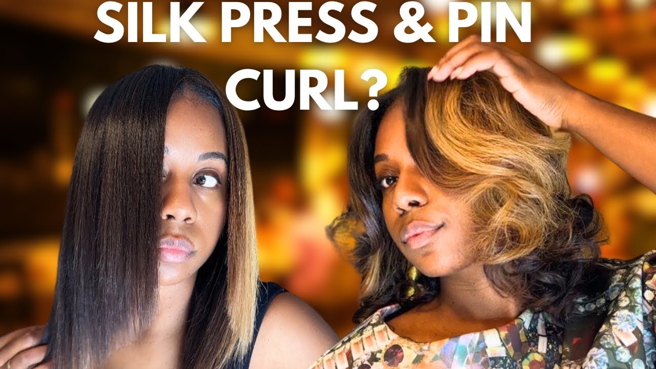 THE MOST AMAZING SILK PRESS‼️PIN CURLS EDITION 💫⭐️
