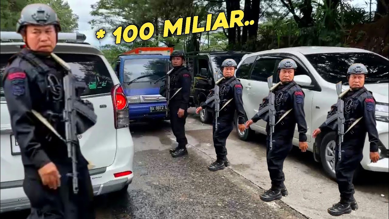 VIRAL.. MOBIL BAWA UANG 100 MILIAR TERJEBAK MACET !!! Brimob Bersenjata Laras Panjang Turun Kejalan