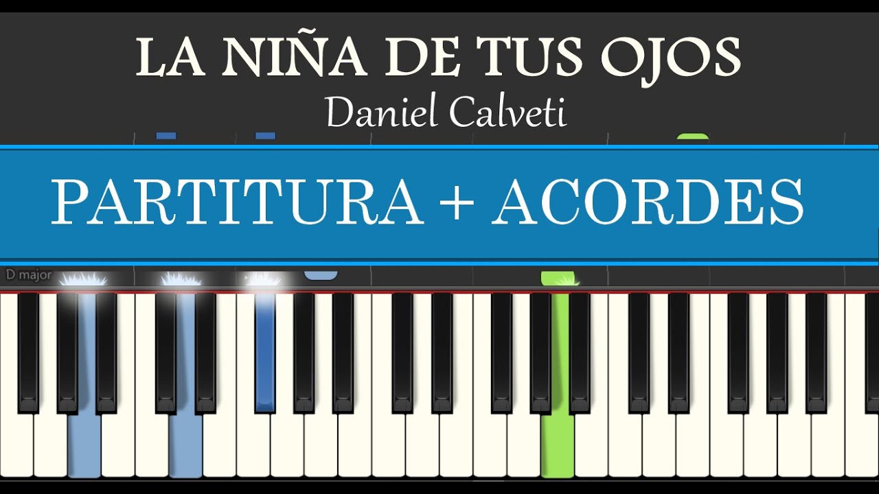 LA NIÑA DE TUS OJOS (Piano Tutorial) Cover Cristiano Synthesia + Partitura Gratis [Daniel Calveti]