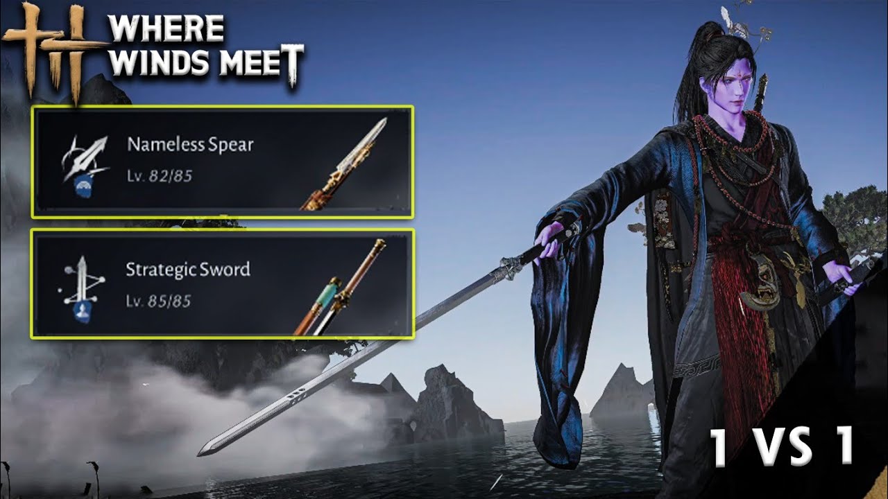 NAMELESS SPEAR & STRATEGIC SWORD COMBOS | WHERE WINDS MEET 1VS1 GAMEPLAY