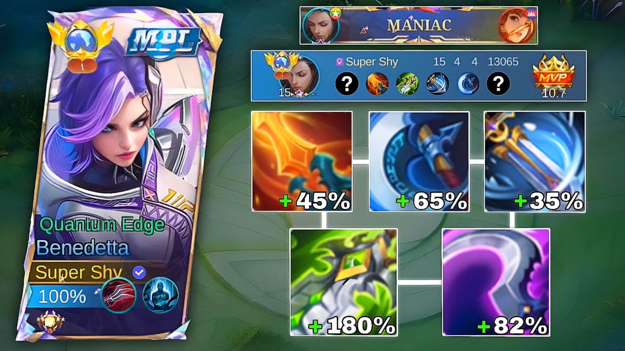 BENEDETTA + CRITICAL DAMAGE BUILD = ONE HIT DELETE 💀 (don&rsquo;t try) | MOBILE LEGENDS