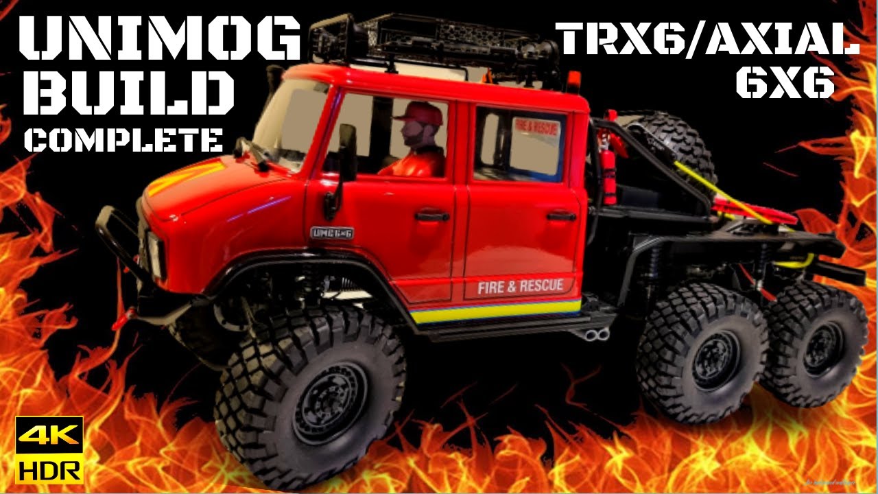 UNIMOG Rc 6x6 *FIRE & RESCUE* BUILD Trx-6 6x6 / Axial Umg10 Body