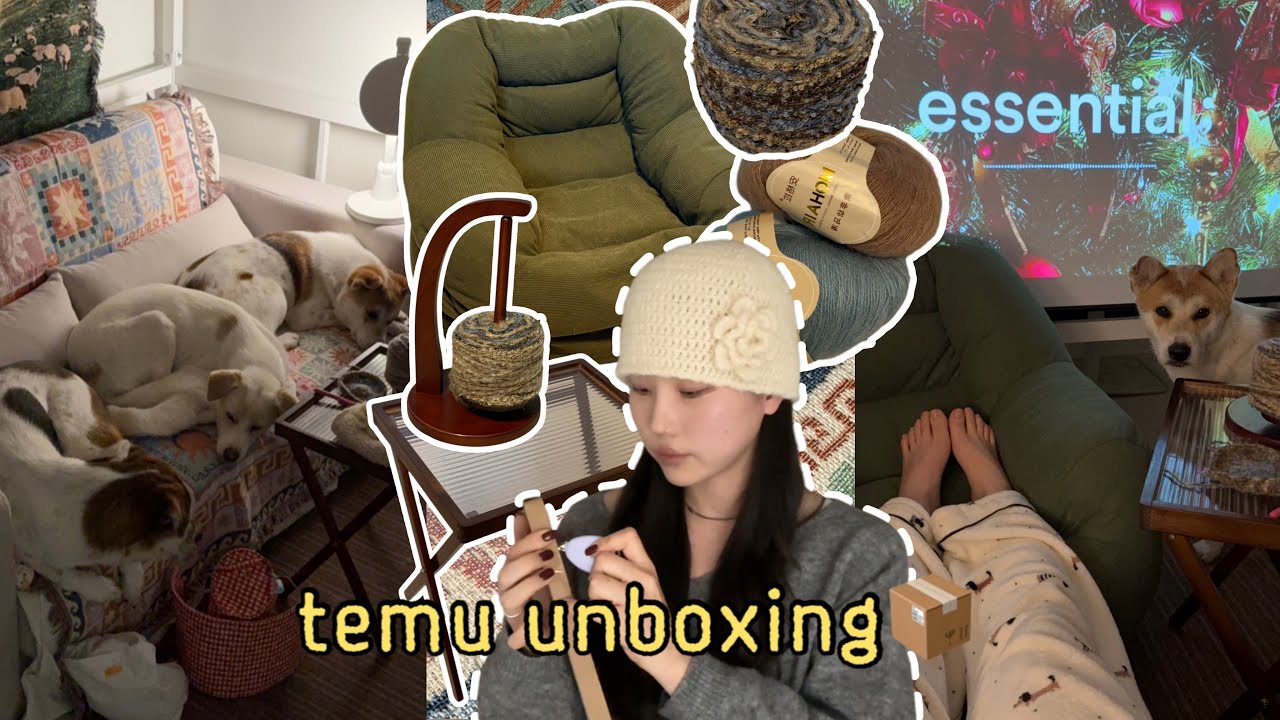 20만원 뜨개용품 테무깡📦 나만의 뜨개 아지트 꾸미기🧶