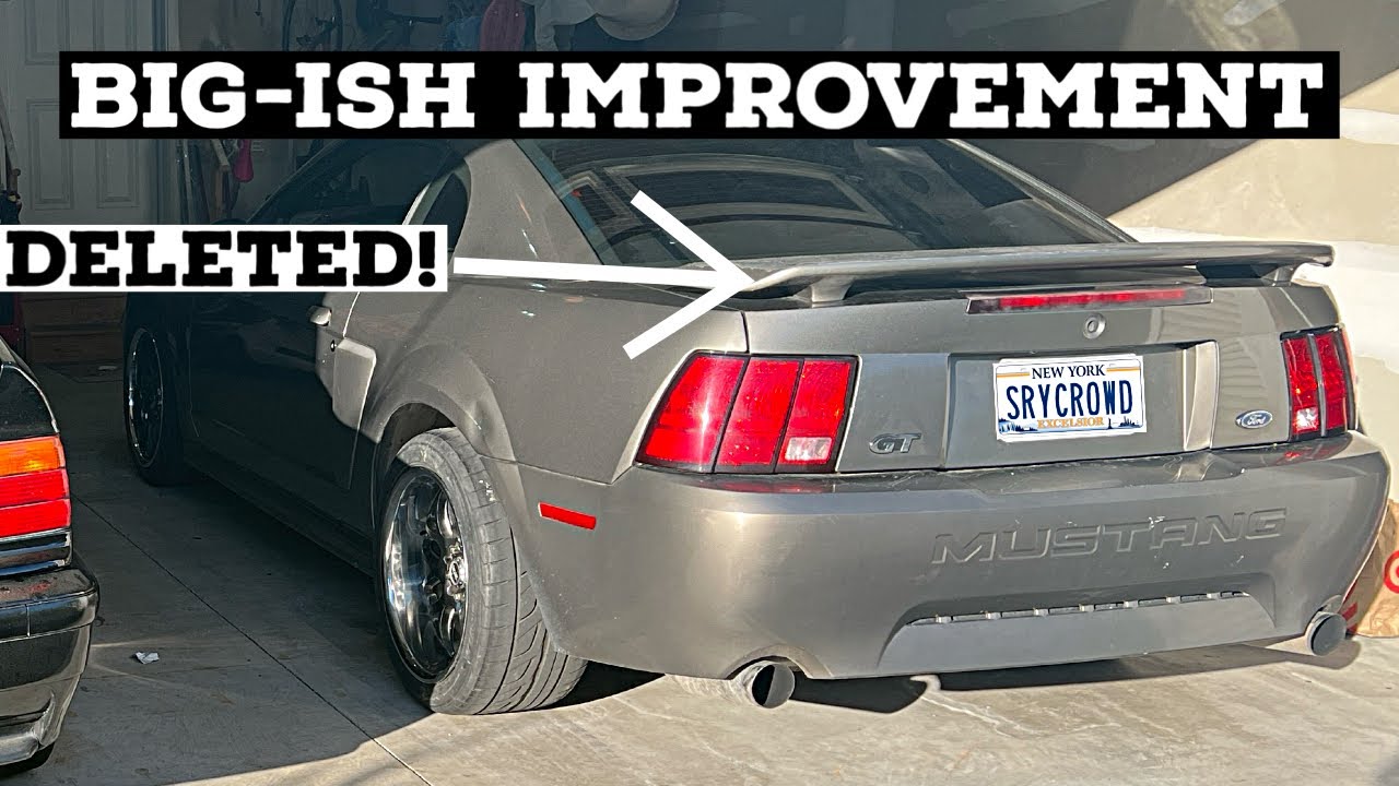 HOW TO DELETE YOUR SPOILER (as well as some paint) ON YOUR NEW EDGE MUSTANG.