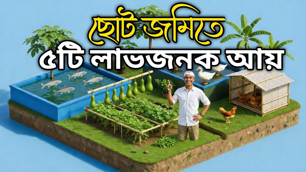 মাত্র ১০ শতাংশ জমিতে ৫টি আয় উৎস#বাংলাদেশকৃষি#FarmBusiness#IntegratedFarming#RuralIncome