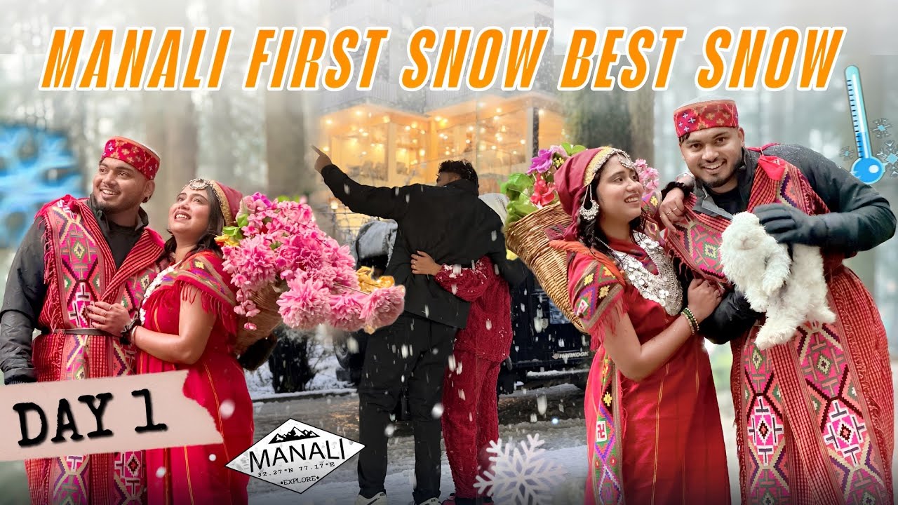 Day 1 manali 🤍❄️||nam luck nodi. 🙈||fine pay madila ✨||racchunavenevlogs