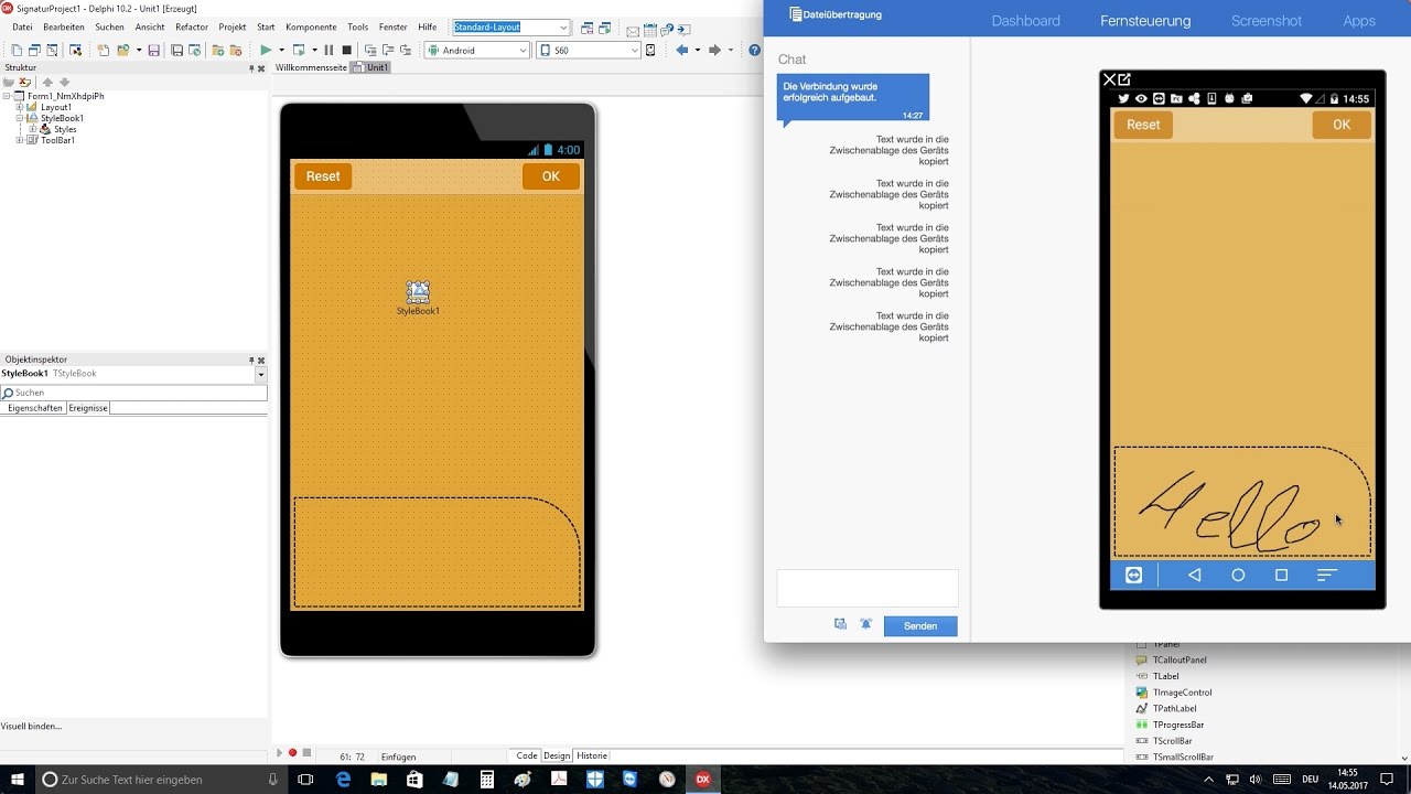 Tutorial: Signatur Capture in Firemonkey (Delphi DX 10.2 Tokyo) on Windows 10 and Android
