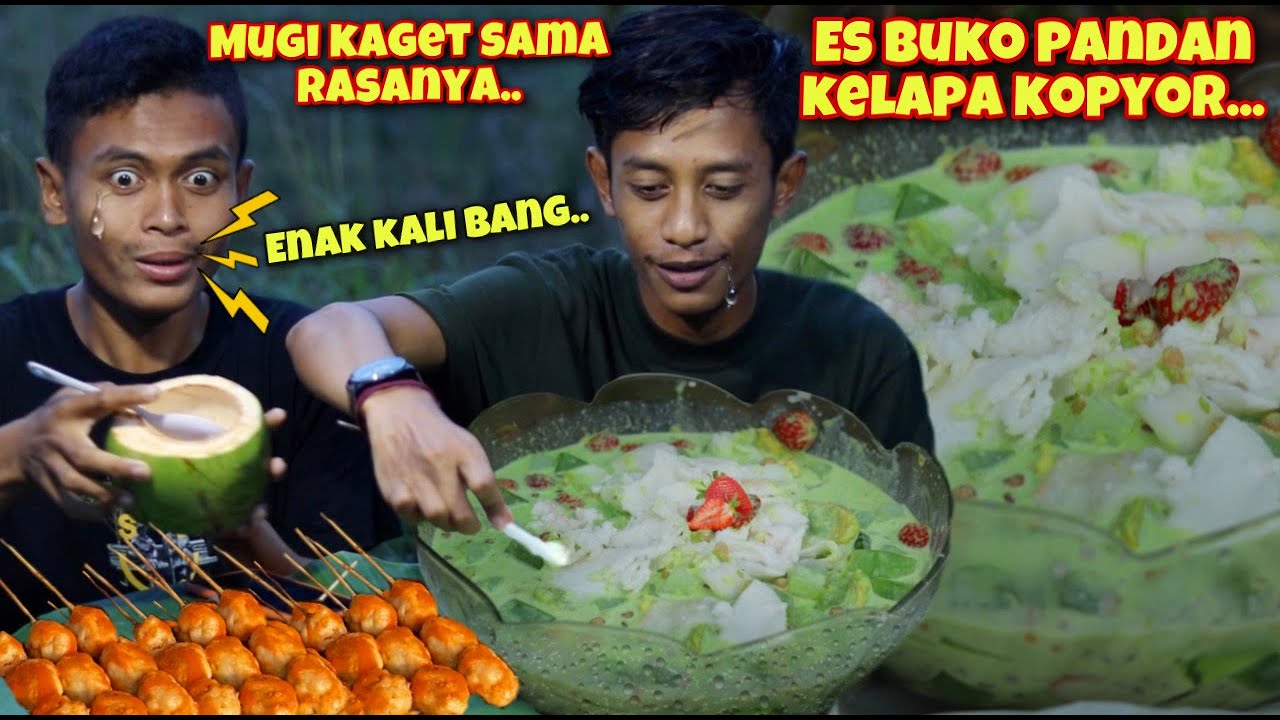 SEGARNYA BUKA PUASA SORE INI BERSAMA ES BUKO PANDAN KELAPA KOPYOR! ENAKNYA GAK BOHONG