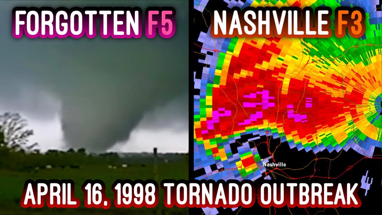 Забытые F5 и Nashville F3 | Вспышка торнадо 16 апреля 1998 года