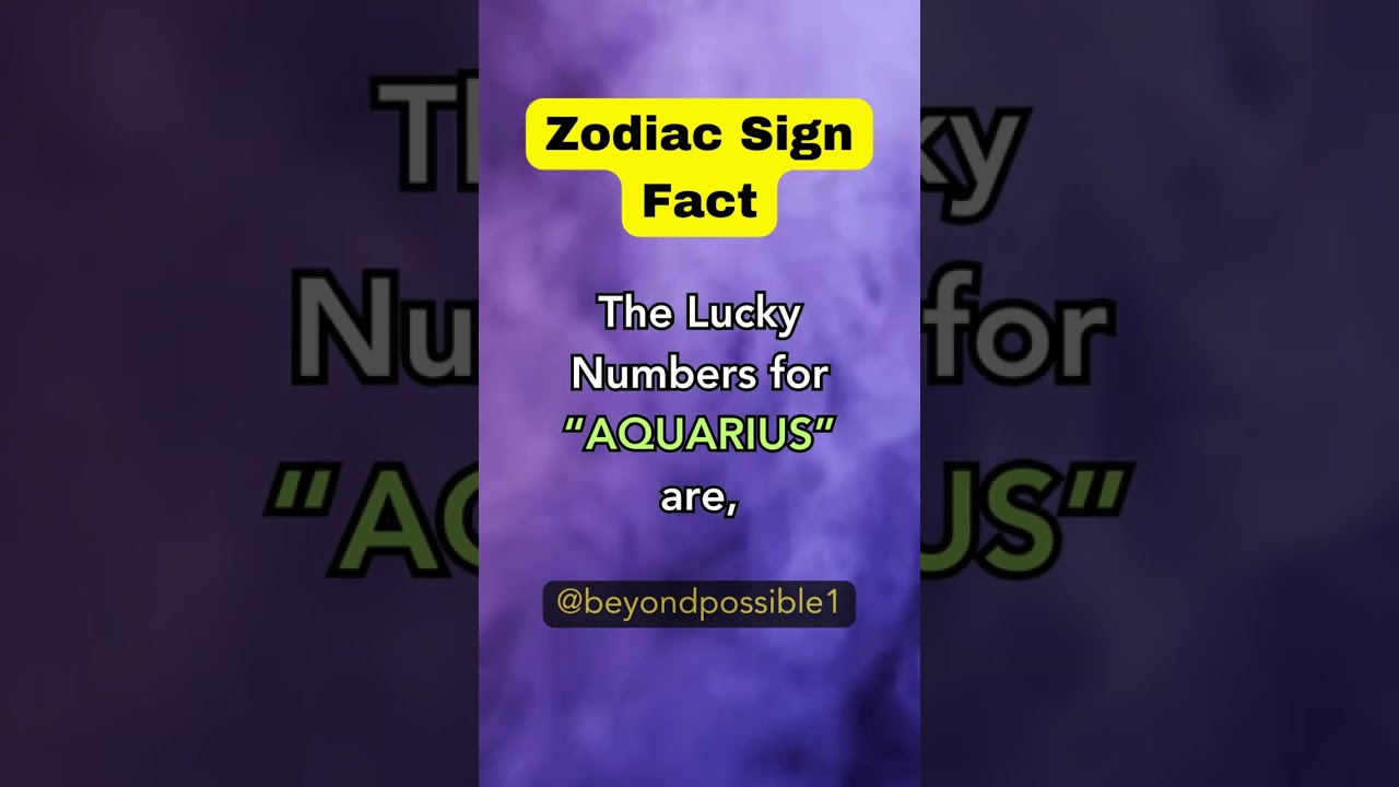 The Lucky Numbers for Aquarius are.. | #shorts #reels #viral #subscribe #psychologyfacts #motivation