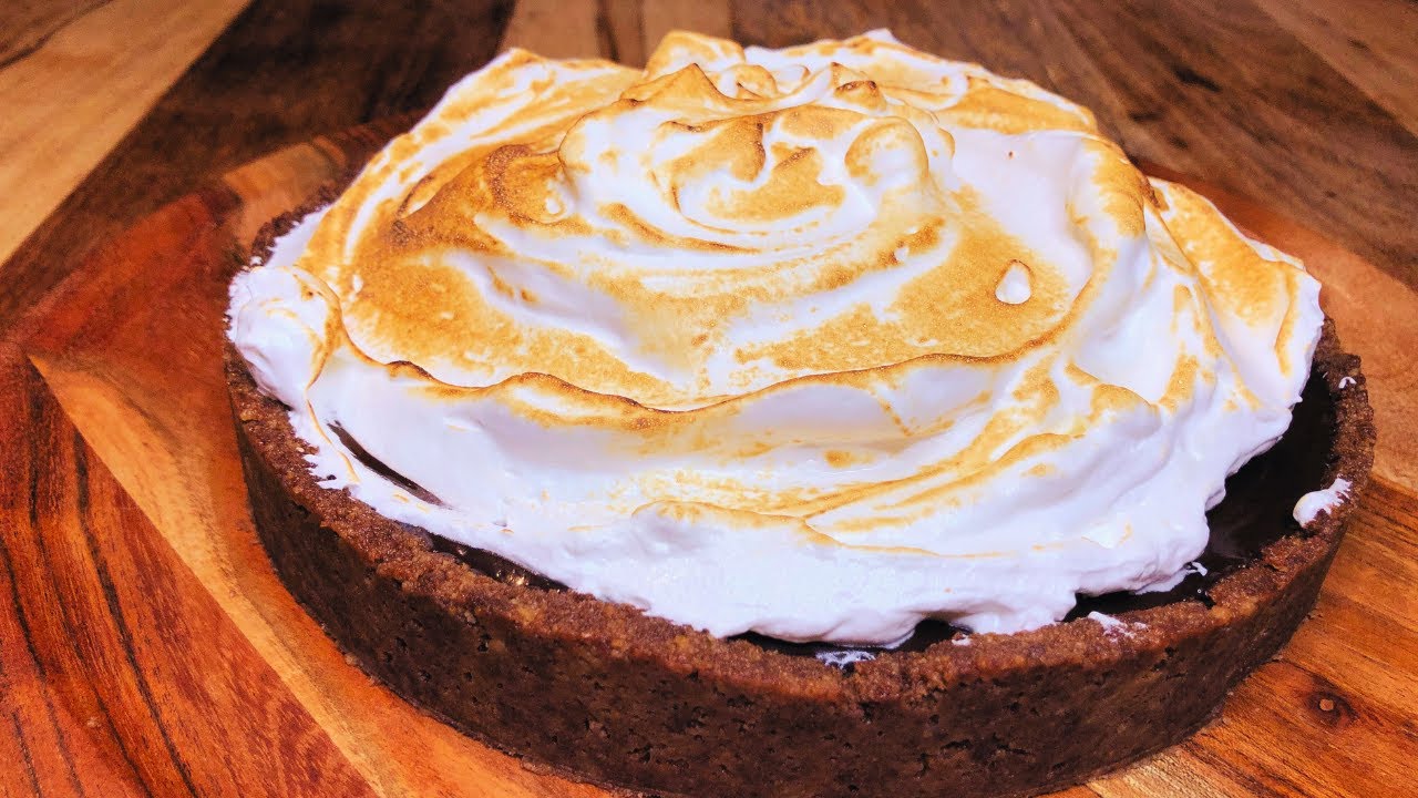 Chocolate Meringue Pie 🍫 Tarte au Chocolate Meringuée #chocolatecake