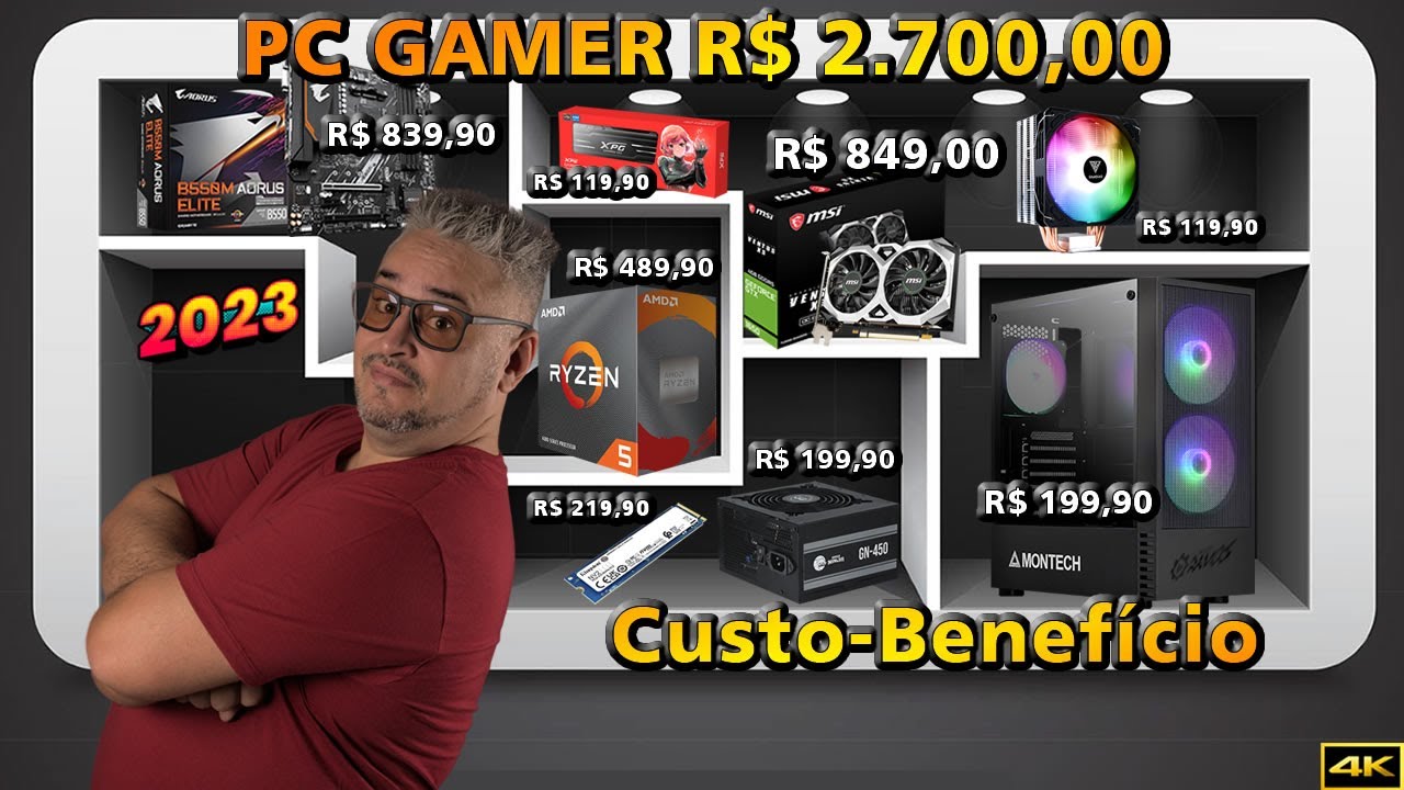 PC GAMER de 3000 Reais no Brasil !!! Ryzen 4500 + GTX 1650 + 2x8GB + 500GB SSD NVME + B550 Aorus