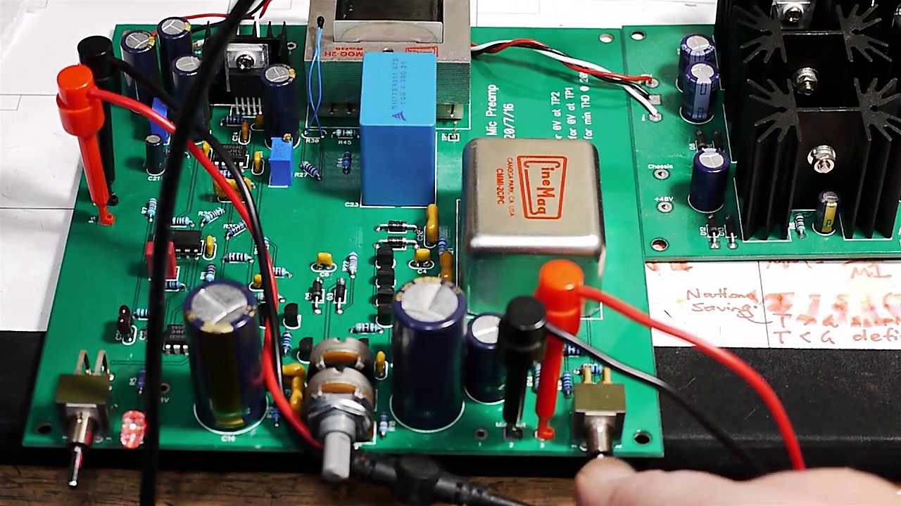 DIY mic preamp build - first 