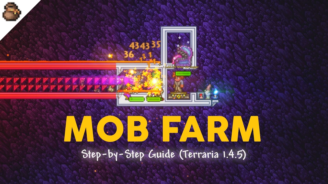 Простая и эффективная ферма мобов (пошаговая инструкция) - Terraria 1.4.5
