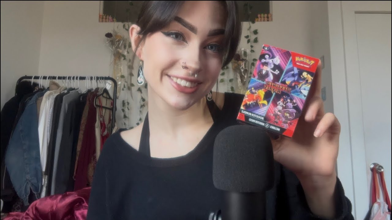 ASMR Unboxing Pokemon Destined Rivals Booster Bundle!! 