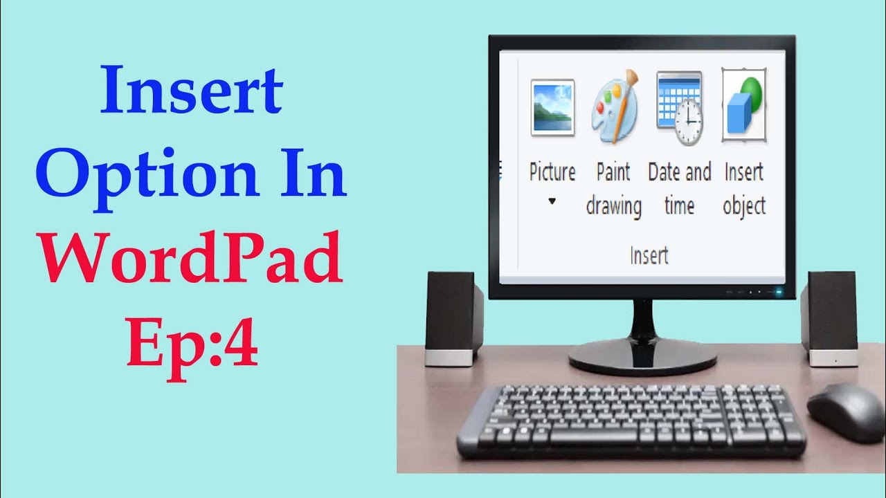 Insert Option In Wordpad| How can insert a image in Wordpad|Paint Drowning|Insert Object|Ep:4