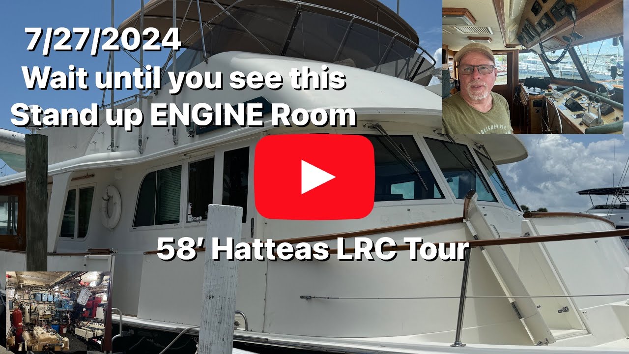 58’ Hatteras Snapdragon Walk around video of this massive boat