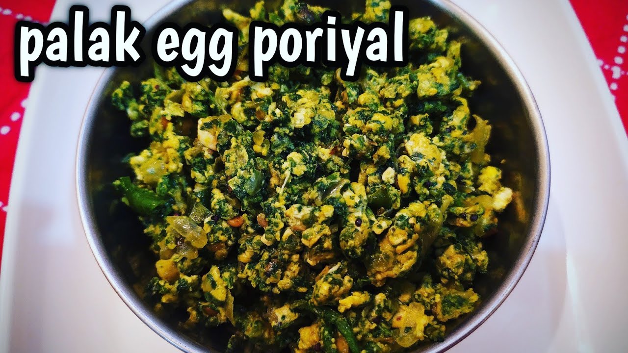 கீரை முட்டை பொரியல்- Keerai Muttai Poriyal/Spinach Egg Stir Fry in tamil (eng sub)/palak egg fry