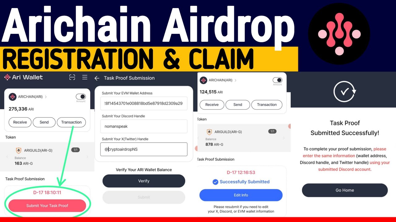 AriChain Wallet Airdrop Pre Registration Before Claim Must Do This! | Arichain Airdrop New Update
