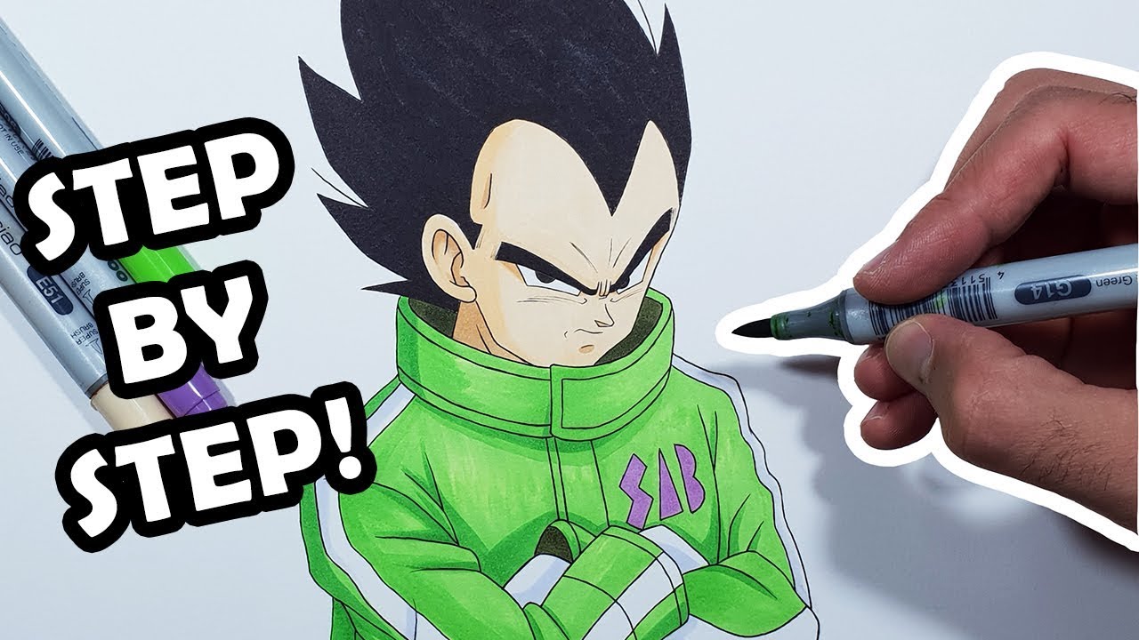 How To Draw VEGETA - Step By Step Tutorial! |New Outfit|