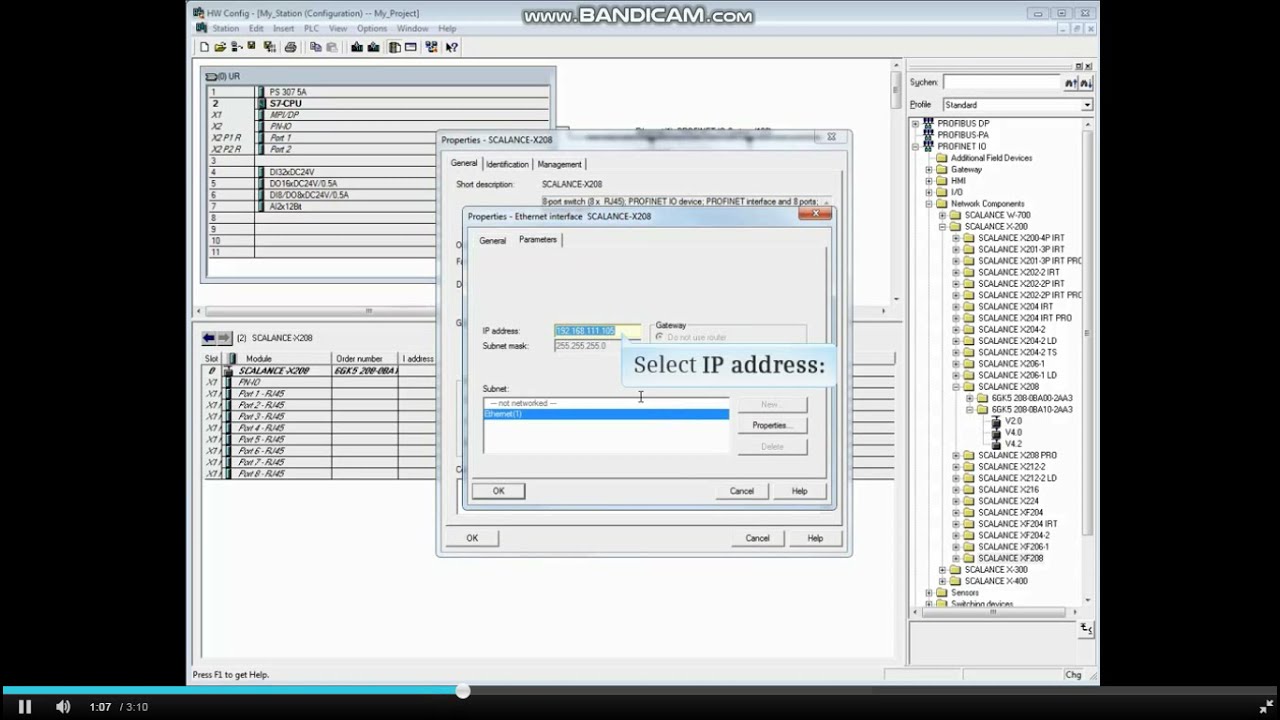 Как добавить Ethernet, назначить IP-адрес и имя ПЛК в Simatic Manager # Profinet - 4 из 6