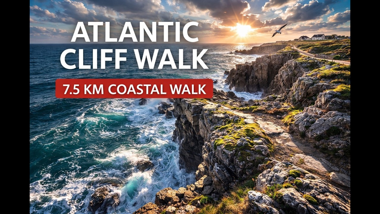 Atlantic Cliff Walk in Le Pouliguen 🇫🇷 | 7.5 KM Coastal Walk | 4K POV
