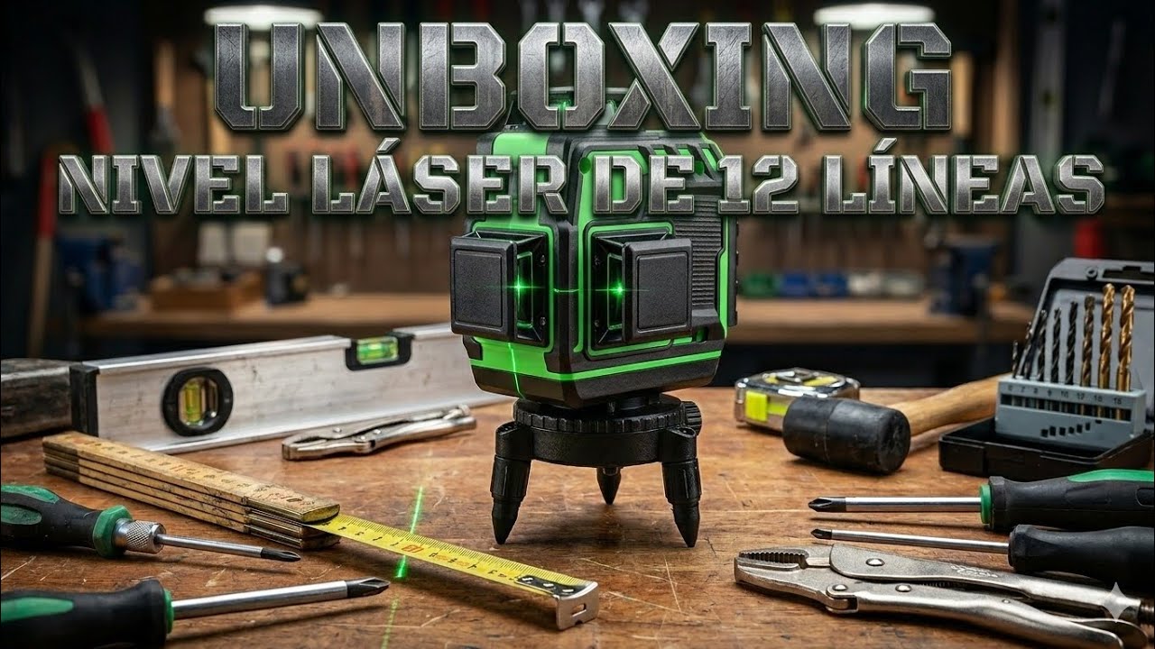 UNBOXING DEL NIVEL LÁSER DE 12 LÍNEA VALE LA PENA COMPRAR HERRAMIENTA.