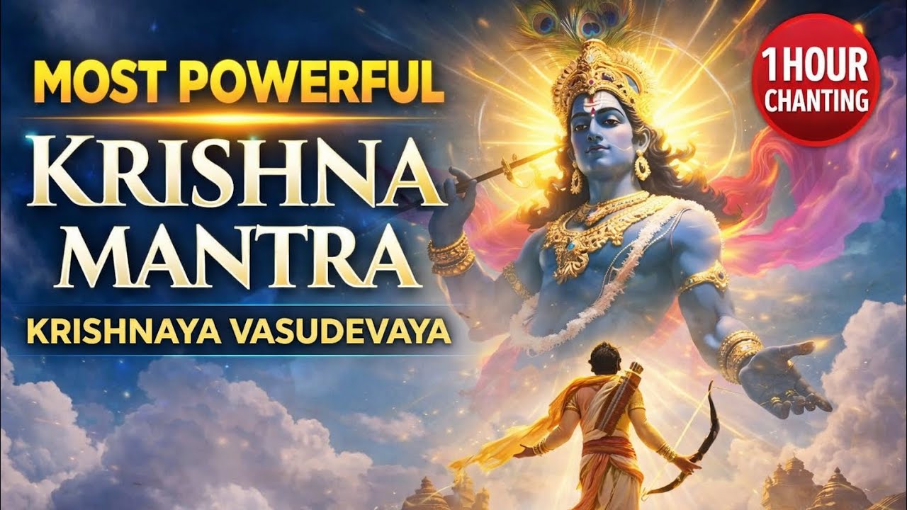 Most Powerful Krishna Mantra for Stress Relief | Krishnaya Vasudevaya 1 Hour Chanting 