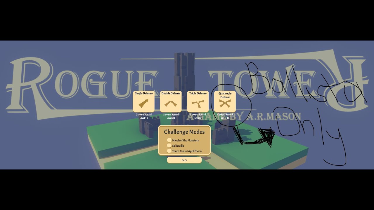 Finally after Hundreds of Attempts! 4 Way Ballista Win I Rogue Tower Defense
