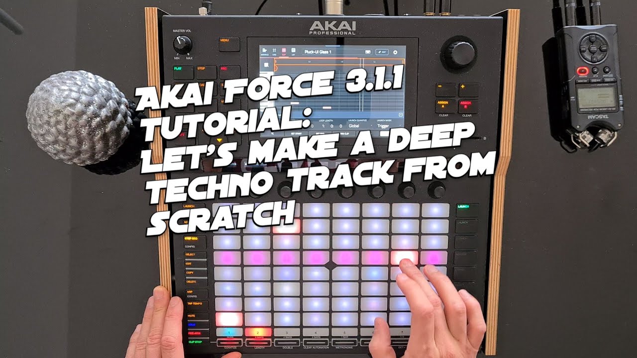 Akai Force 3.1.1 beat making tutorial [deep techno]