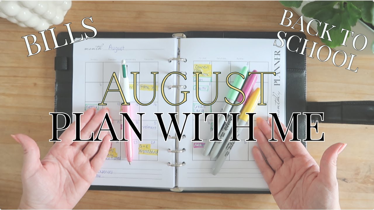 Setting Up August Planner - Bills & Finances - Plan With Me UK