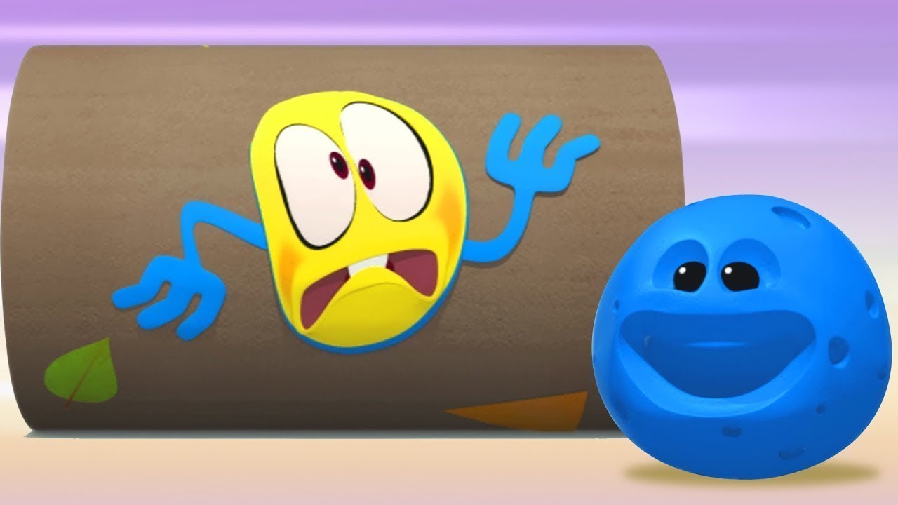 Funny Squishy WonderBalls Rolling and Getting Squashed Under Roller! Funny Cartoons For Kids