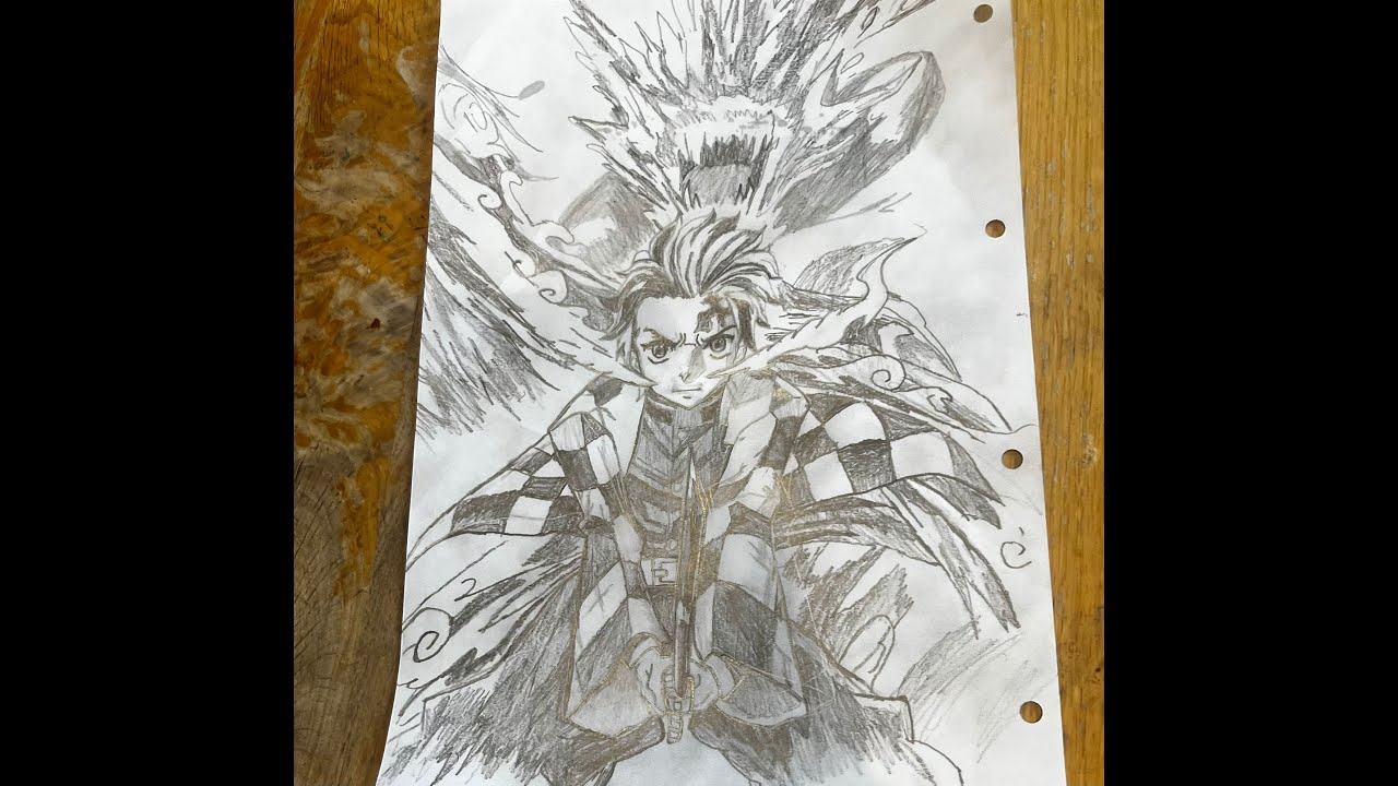 How To Draw Tanjiro 10th Form Water Breathing #drawing #anime #howtodraw