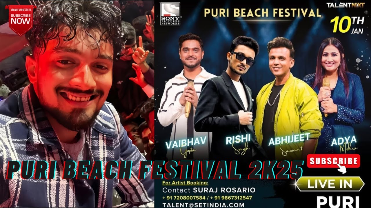 Rishi Singh live in puri beach festival 2025 odisha #indianidol13 #rishisingh #liveconcert
