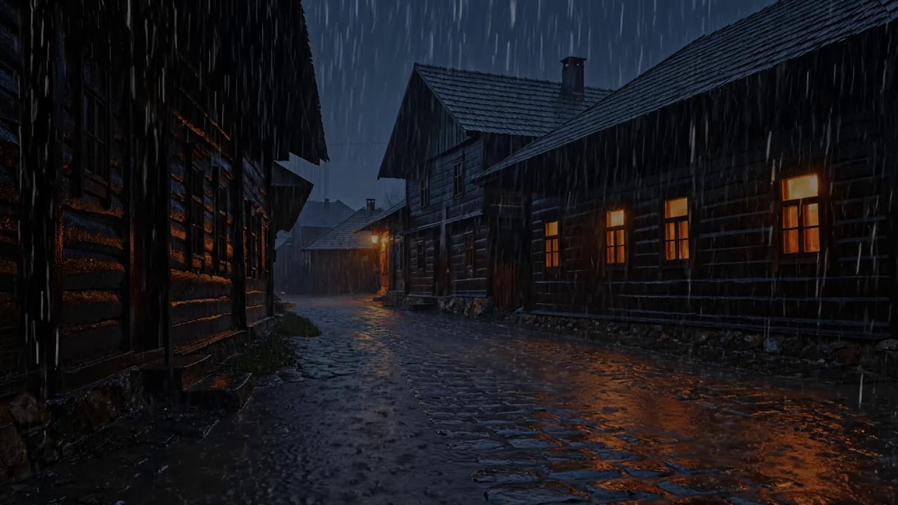 Endless Night Rain with Gentle Thunder Waves for Deep Sleep and Inner Peace for Insomnia Recove