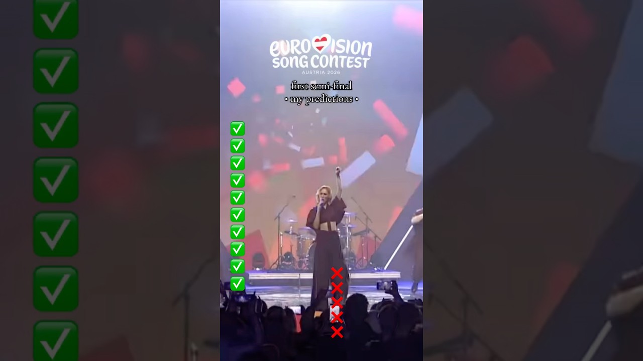 Eurovision 2026 - first semi-final - my predictions ✅❌ #esc #eurovision #eurowizja