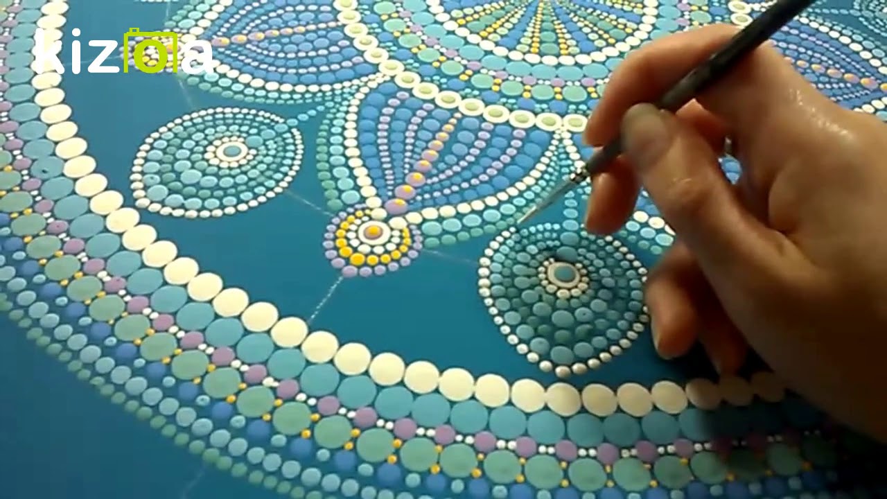 Dot painting mandala. Acrylic Painting.