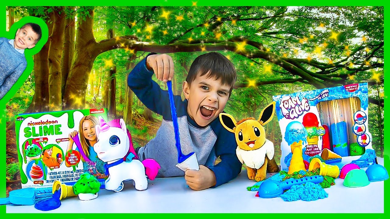 FurReal Magial Unicorn Grants Foam Alive and Nickelodeon Slime Ice Cream Wish