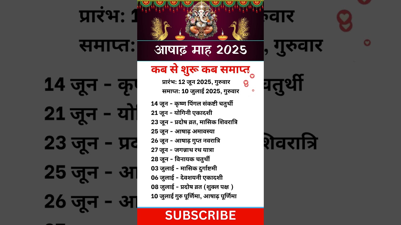 Ashadh month 2025 when does it start and when does it end | Ashadh month 2025 | Ashadh month when...