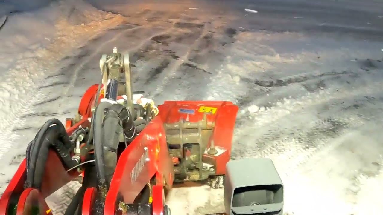 Snow removal in a cemetery