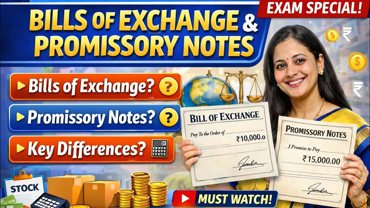 Bills of Exchange & Promissory Notes CA Foundation Accounts | Full Chapter Explained