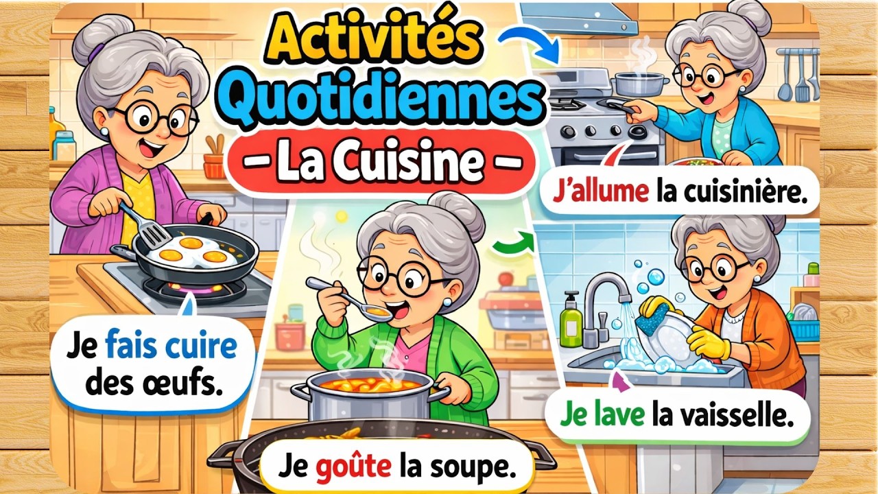 50 phrases de cuisine en français | Français facile A1 A2