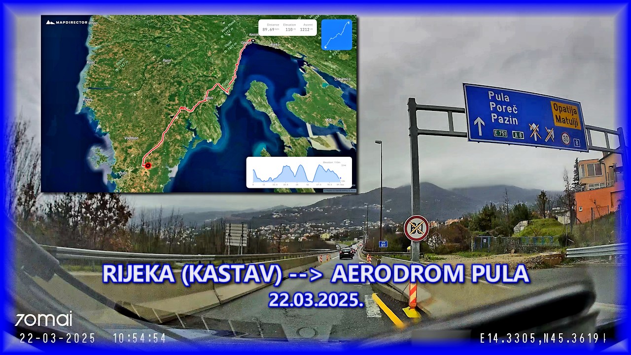 🌧️🚙📹 Najljepša cesta u Istri: Vožnja uz more (D66 Rijeka - Pula)