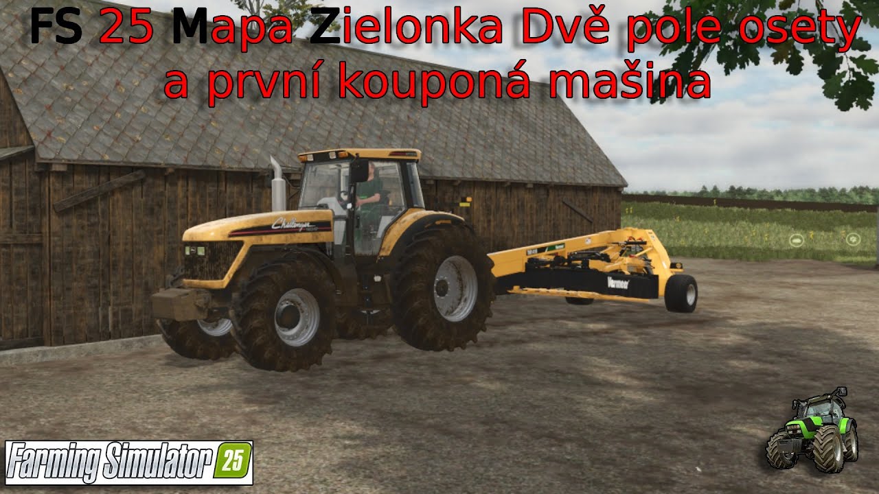 #2 FS 25 Mapa Zielonka Dvě pole osety a první koupená mašina