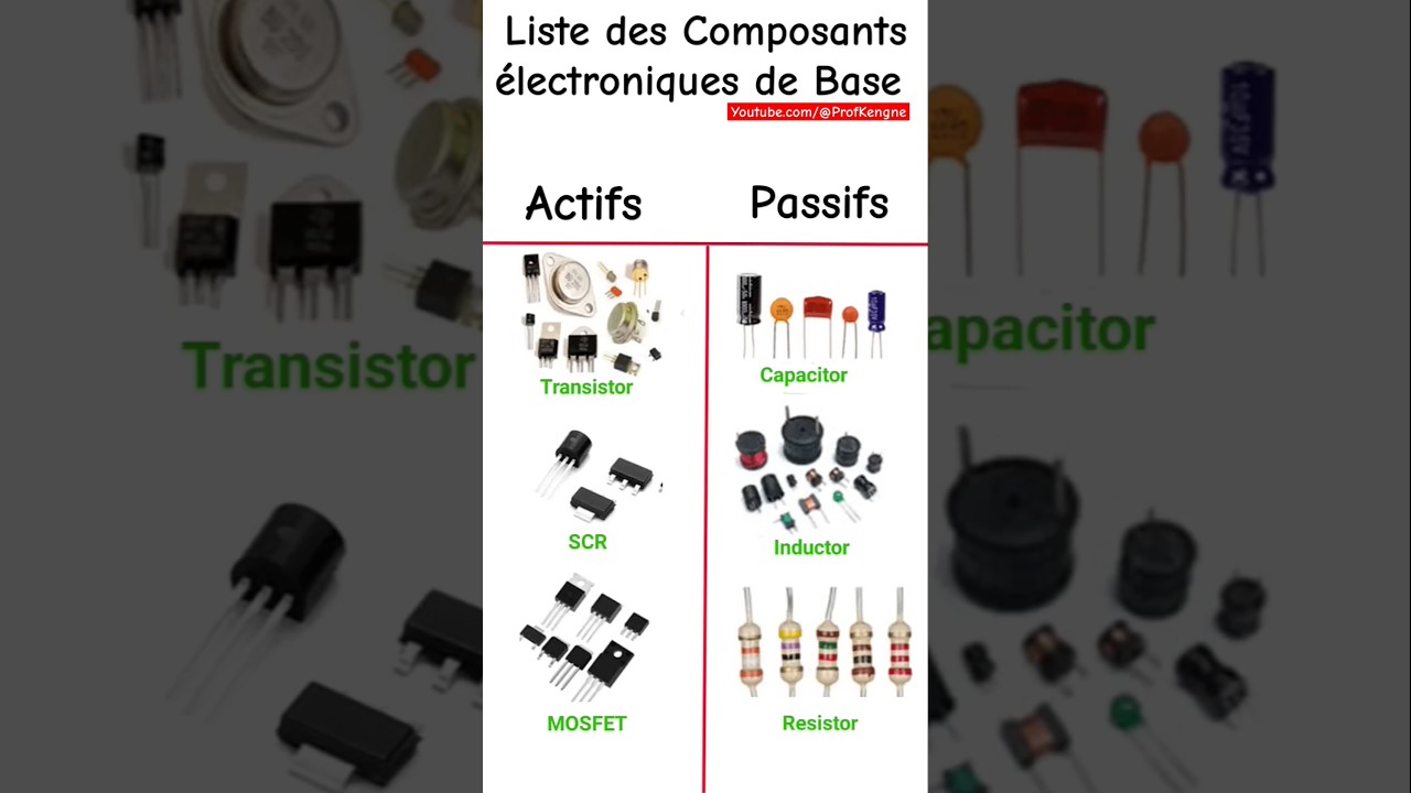 ℹ️ℹ️ Listes des composants &eacute;lectroniques passifs et actifs &agrave; conna&icirc;tre par c&oelig;ur ❤️