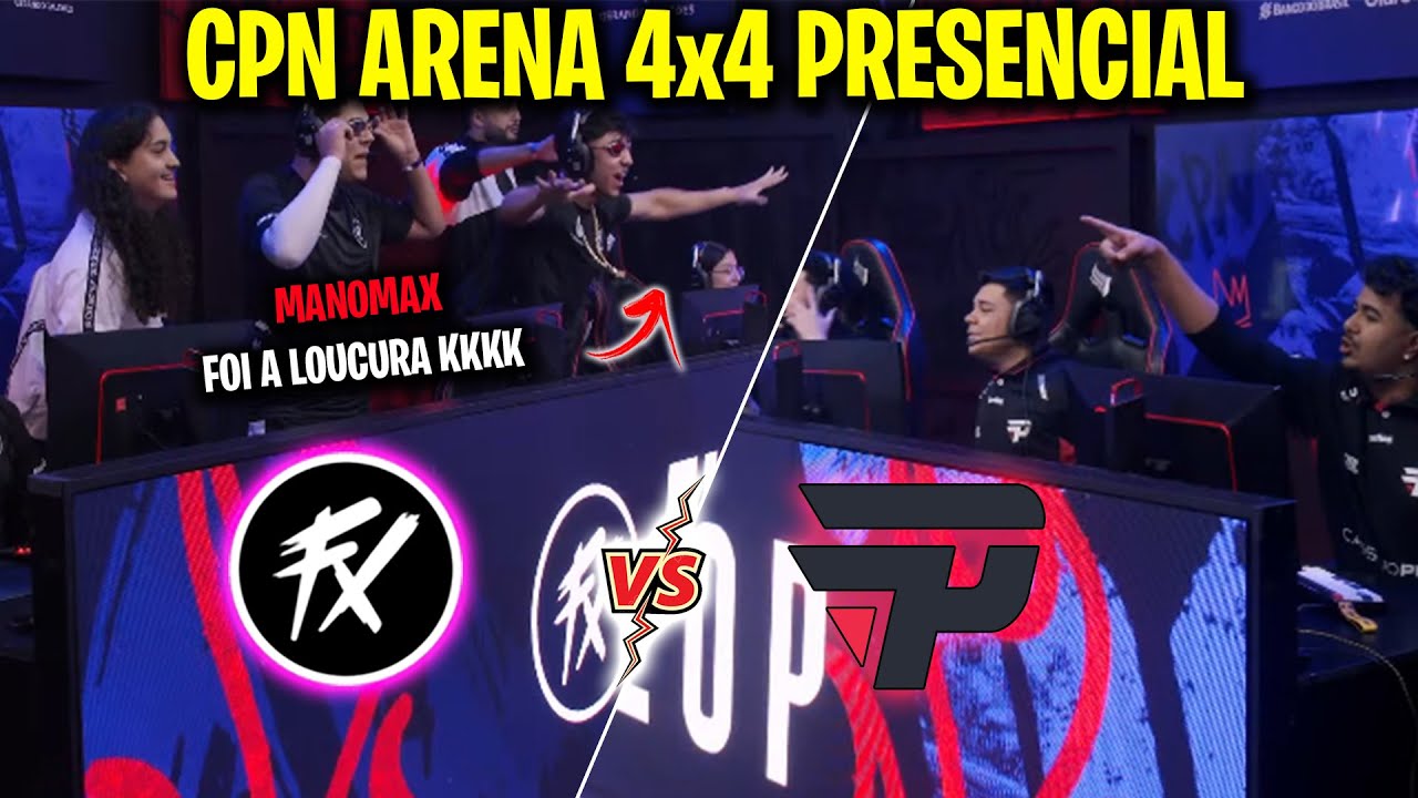 CPN ARENA - FLUXO vs FAZ O P - MANOMAX FOI A LOUCURA FEZ UMA JOGADA INSANA KKK! CLIPS FF