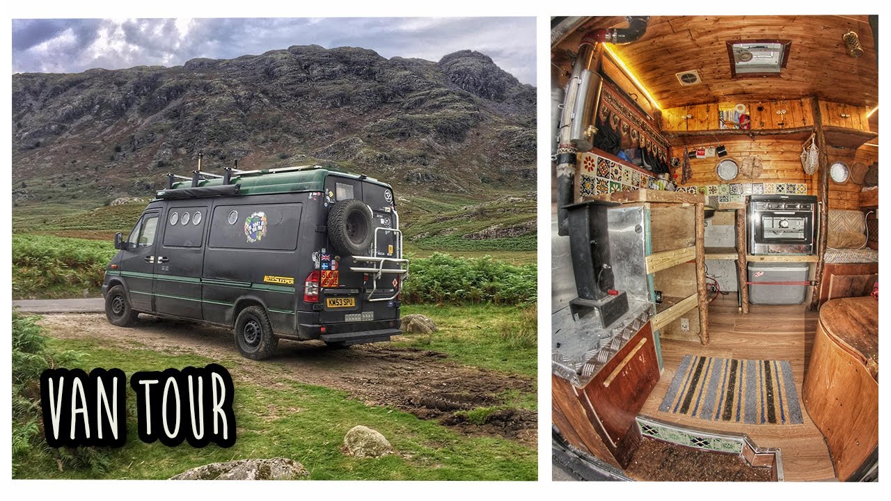 VAN TOUR - Unique hand crafted rustic sprinter van -  The diary of a van man