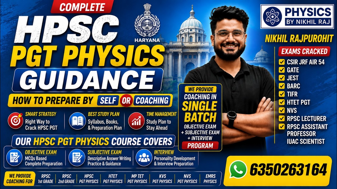 HPSC PGT Physics 2026 | Complete Preparation Strategy | Objective + Subjective + Interview