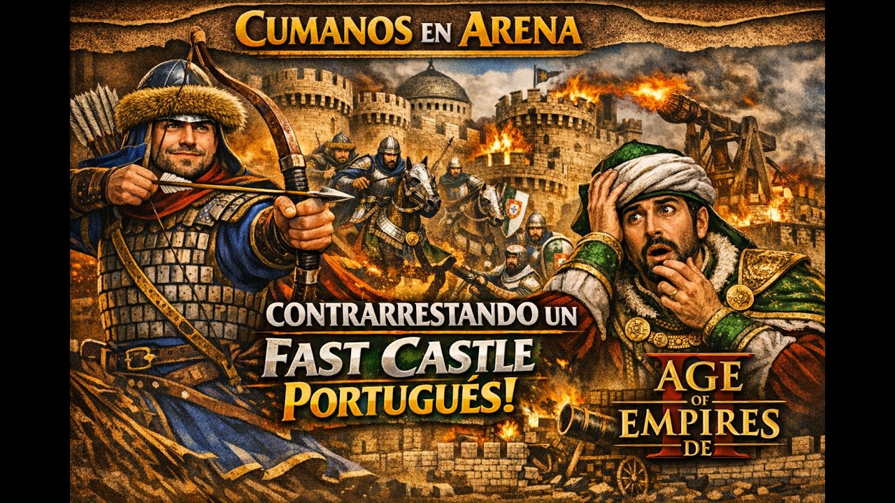 Age Of Empires 2 Multiplayer Gameplay Partida Ranked 1v1 Mapa Arena jugando a ganar con Cumanos