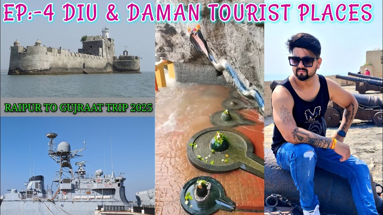 DIU & DAMAN FULL TOUR! EP-04:-RAIPUR TO GUJRAAT TRIP BY ROAD 4500-K.M! #diu #gujrat #roadtrip  